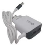 CARGADOR 220V. IBEK TIPO C 3.8 AMP. IB-3803 (2 USB CON CABLE) - Imagen 3