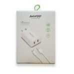 CARGADOR  220V. MIXOR REALIDAD IPHONE 4.4 AMP. (2USB + CABLE)