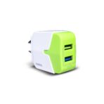 CARGADOR 220V. SOUL SHARE DUO VERDE V8 2.4AMP. (2USB. MAS CABLE) - Imagen 3