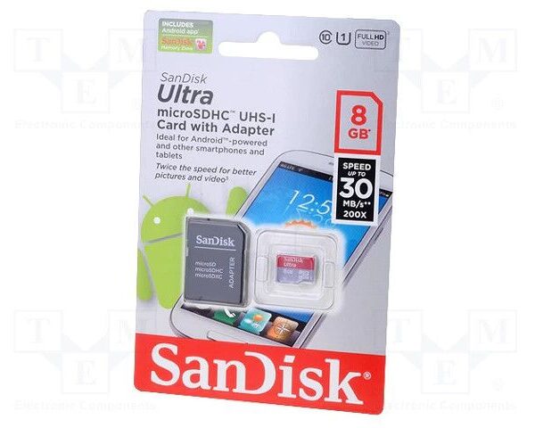 MEMORIA SANDISK 8 GB (CLASE 10)