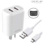 CARGADOR 220V. SOUL DUO CHARGE V8 2.4A (2USB MAS CABLE) - Imagen 3