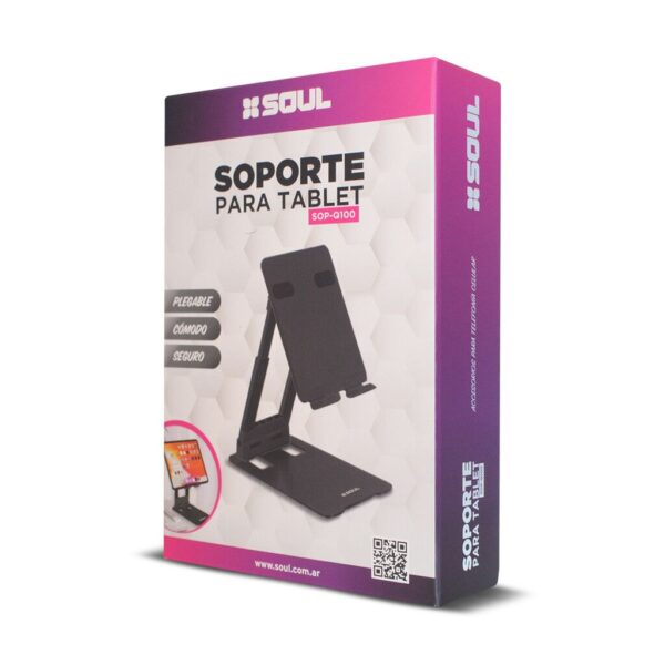 SOPORTE TABLET SOUL PARA ESCRITORIO PLEGABLE DE METAL (Q100)
