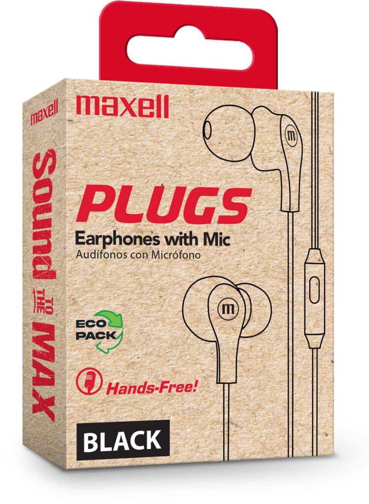 AURICULAR MANOS LIBRES MAXELL PLUGS (347366) AURICULAR MANOS LIBRES MAXELL PLUGS (347366) - Imagen 1