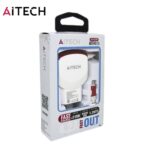 CARGADOR 220V. AITECH AI-42/C TIPO C 4.2AMP.(2USB CON CABLE)