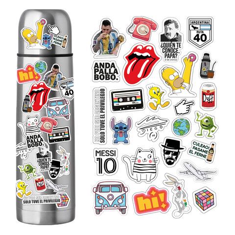 PLANCHA GRANDE DE STICKERS DOBLE VINILO (MODELOS VARIOS)