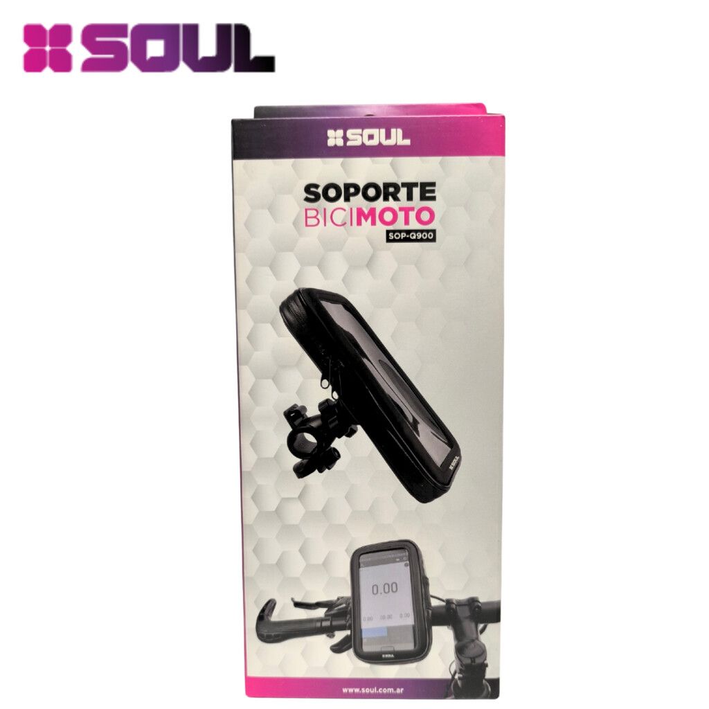 SOPORTE CELULAR SOUL PARA BICI/MOTO REFORZADO (Q900) SOPORTE CELULAR SOUL PARA BICI/MOTO REFORZADO (Q900) - Imagen 1