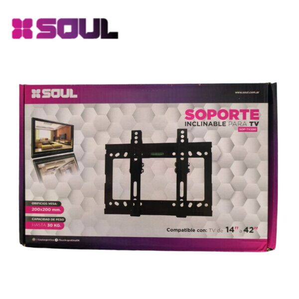 SOPORTE TV SOUL INCLINABLE 14'' A 42'' (SOP-TV200)