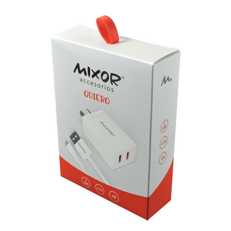 CARGADOR 220V. MIXOR QUIERO TIPO C 5.1 AMP. (2 USB + CABLE) CARGADOR 220V. MIXOR QUIERO TIPO C 5.1 AMP. (2 USB + CABLE) - Imagen 1