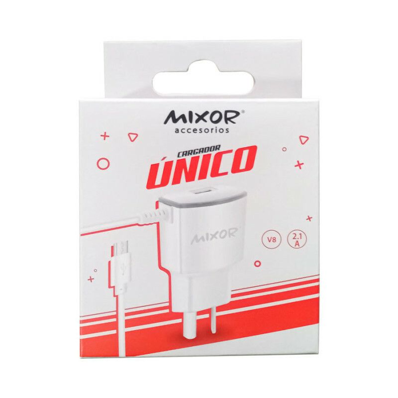 CARGADOR 220V. MIXOR UNICO V8 3.8AMP. (1 USB CON CABLE) CARGADOR 220V. MIXOR UNICO V8 3.8AMP. (1 USB CON CABLE) - Imagen 1