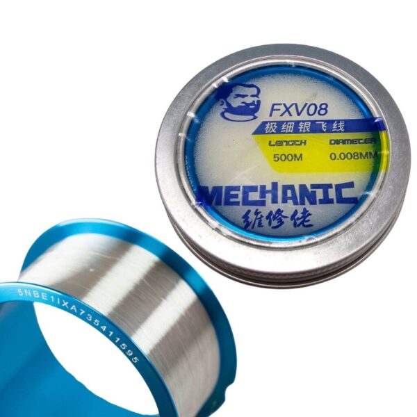 ALAMBRE ULTRA FINO JUMPER DE PLATA MECHANIC 0.008MM 500M (FXV08)