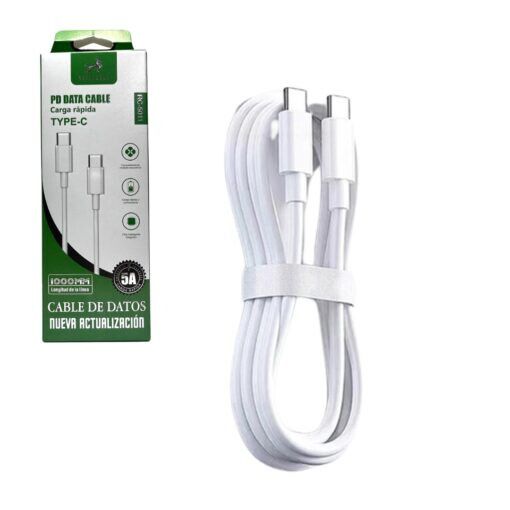CABLE USB ROYALCELL RC-5018 TIPO C A TIPO C 5AMP (2MTS) CABLE USB ROYALCELL RC-5018 TIPO C A TIPO C 5AMP (2MTS) - Imagen 1