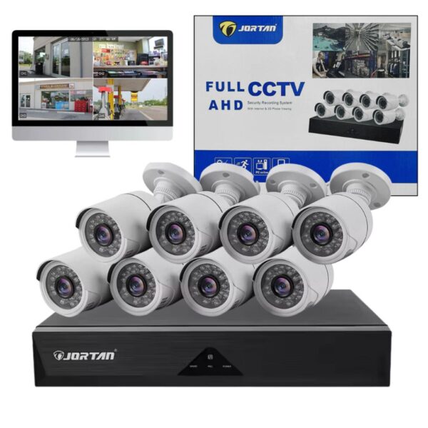 KIT 8 CAMARAS DE SEGURIDAD CON DVR JORTAN