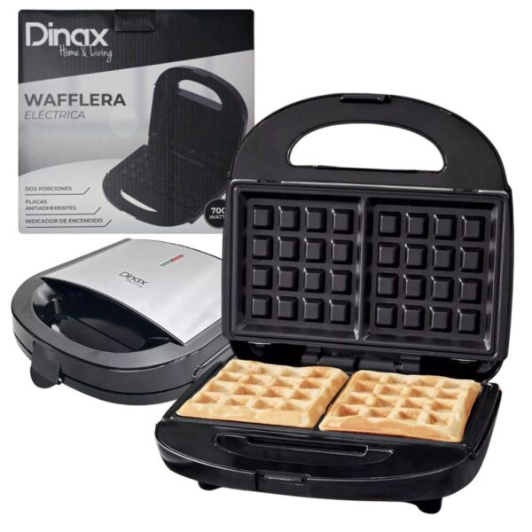 WAFFLERA ELECTRICA DINAX  DOS PORCIONES 700W (SANSM700SB02)