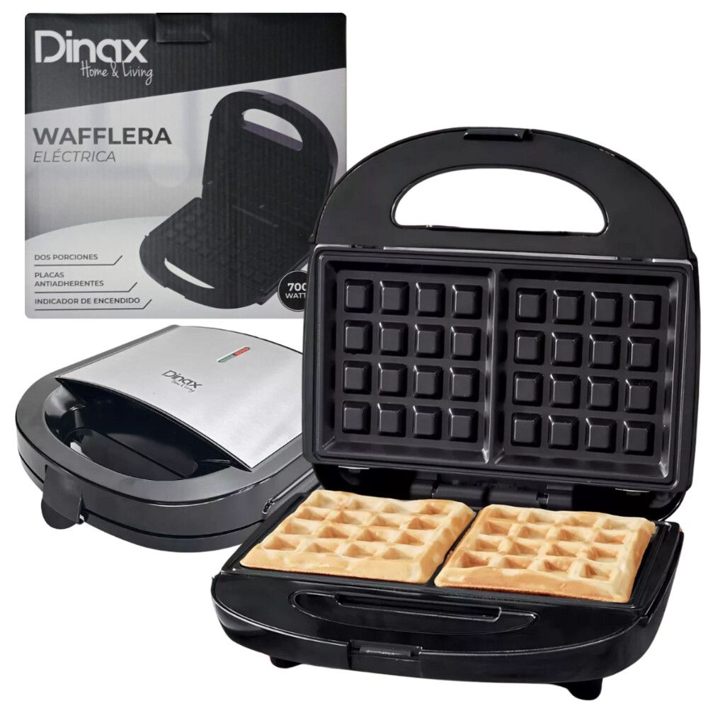 WAFFLERA ELECTRICA DINAX DOS PORCIONES 700W (SANSM700SB02) WAFFLERA ELECTRICA DINAX DOS PORCIONES 700W (SANSM700SB02) - Imagen 1