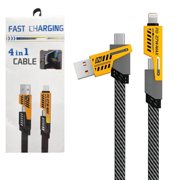 CABLE USB FAST CHARGING 4 EN 1 65W