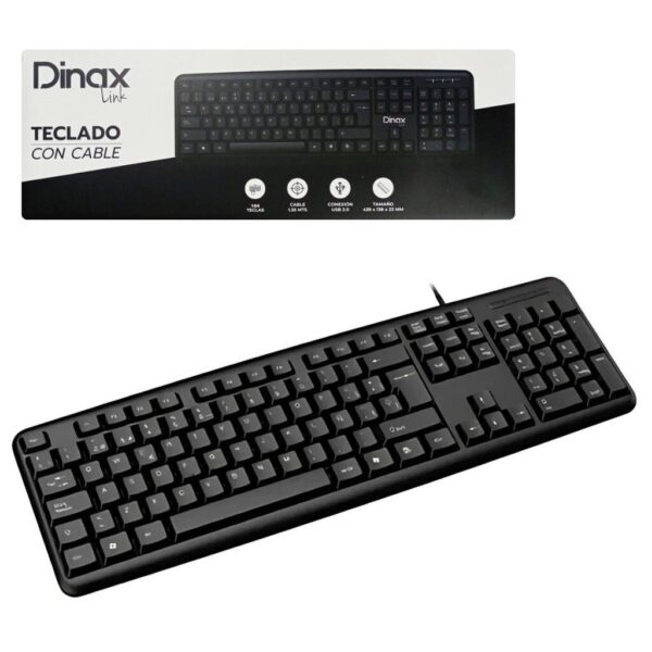 TECLADO CON CABLE DINAX (DX-TEC300)