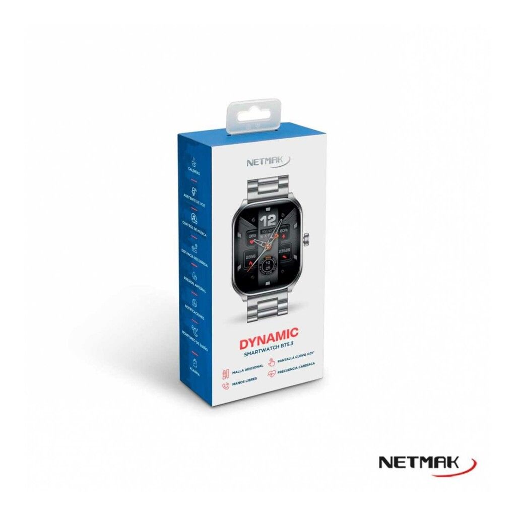 RELOJ SMART WATCH NETMAK DYNAMIC METALICO (NM-DYNAMIC) RELOJ SMART WATCH NETMAK DYNAMIC METALICO (NM-DYNAMIC) - Imagen 1