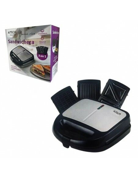 SANDWICHERA GRILL & WAFFLERA AITECH 3 EN 1 (AIHG250652N)