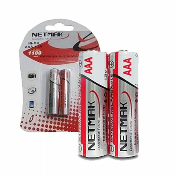 PILAS RECARGABLES NETMAK AAA 1100 MAH (NM-AAA110)