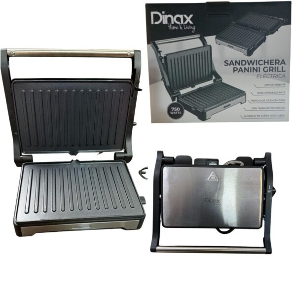 SANDWICHERA PANINI GRILL DINAX 750W (SAN-SM750M3N1-02)