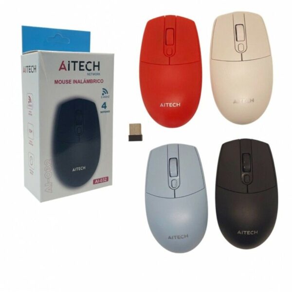 MOUSE INALAMBRICO AITECH Al-032 4 BOTONES (AIMS010223X)