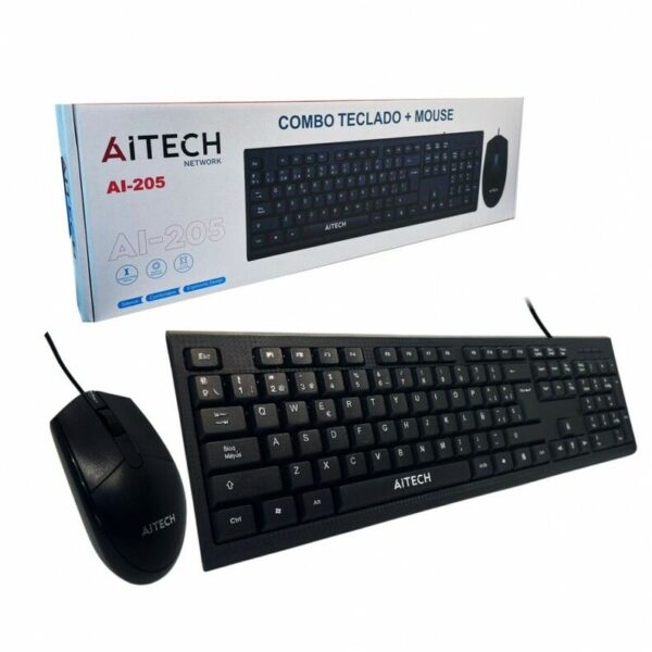 COMBO TECLADO Y MOUSE AITECH AI-205 (AITM010205M)