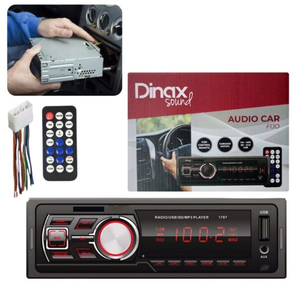 STEREO PARA AUTO DINAX FIJO CON CONTROL (DXSTEREO20)