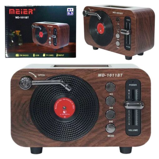 RADIO MEIER RETRO VINILO (MD-1011BT)