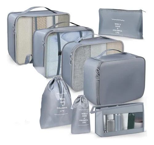 SET ORGANIZADOR DE VIAJE 8 PIEZAS (MODV-0008)
