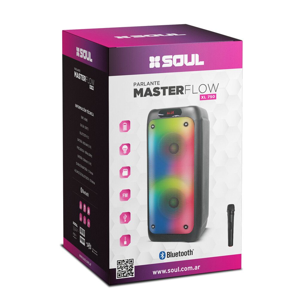 PARLANTE BTH SOUL XL750 MASTER FLOW 8''x2 60W PARLANTE BTH SOUL XL750 MASTER FLOW 8''x2 60W - Imagen 1