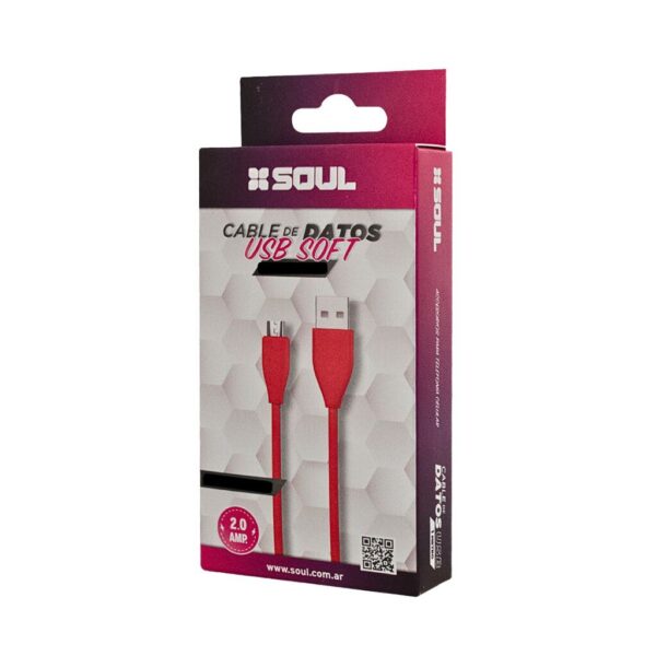 CABLE USB SOUL SOFT IPHONE  2AMP. (1MT)
