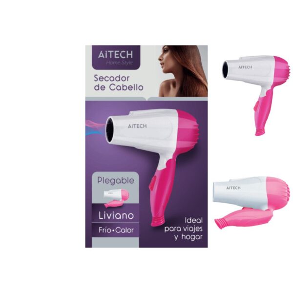 SECADOR DE PELO PLEGABLE AITECH  (AIHG250712C/R)