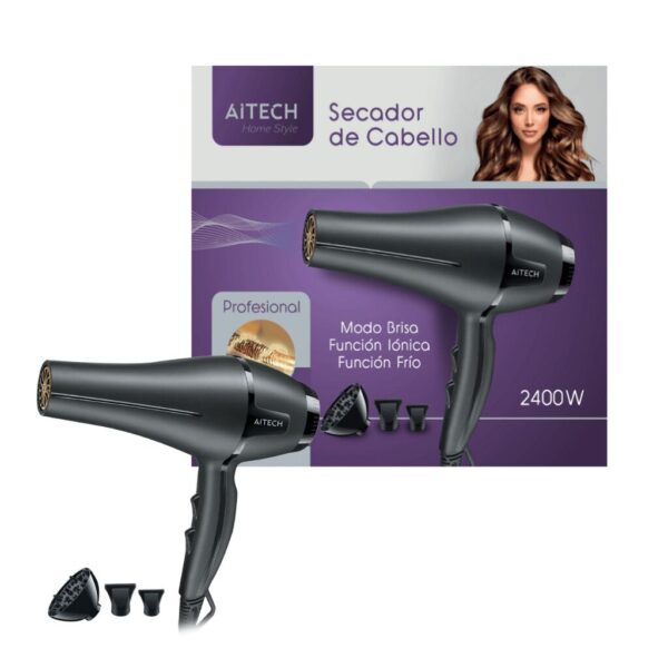 SECADOR DE PELO PROFESIONAL AITECH 2400W (AIHG250714N)