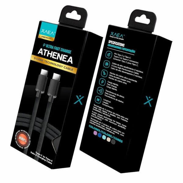 CABLE USB XAEA ATHENEA TIPO C A TIPO C