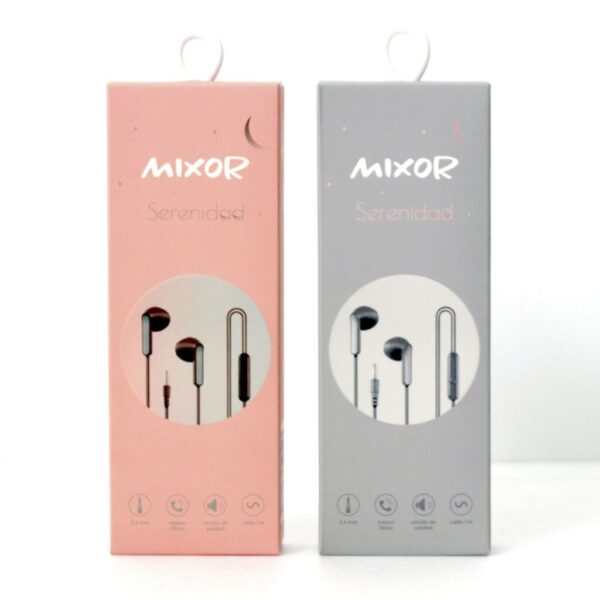 AURICULAR MANOS LIBRES MIXOR SERENIDAD (GRIS-ROJO)