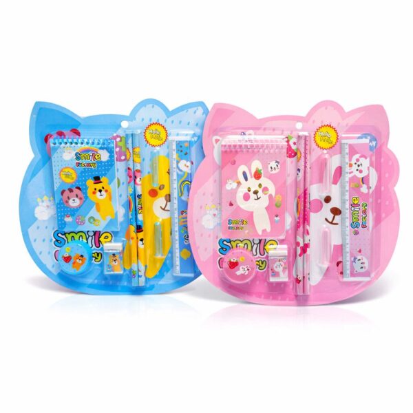 KIT UTILES NIÑOS 2 LAPICES + 1 REGLA +GOMA DE BORRAR + SACAPUNTAS (EC101358)