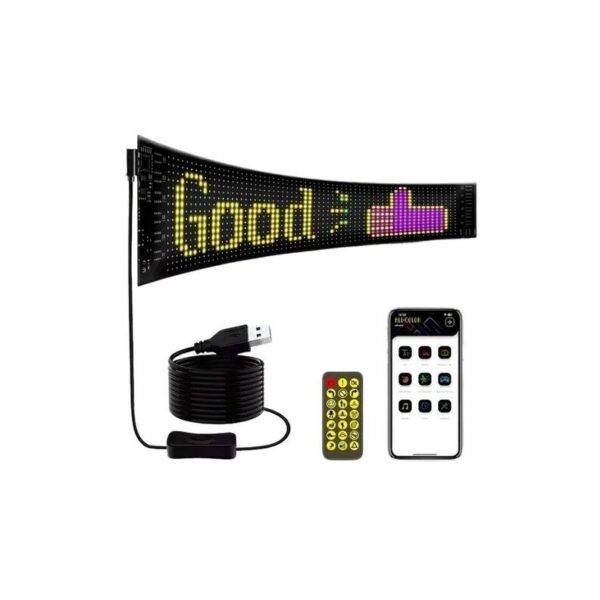 CARTEL LED PROGRAMABLE CON CONTROL 12X59CM (EC100802)