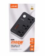 ZAPATILLA LDNIO 3 TOMAS 2500W SC3412