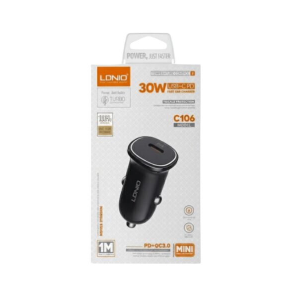 CARGADOR 12V. LDNIO C106 USB-C A IPHONE (EC101164)