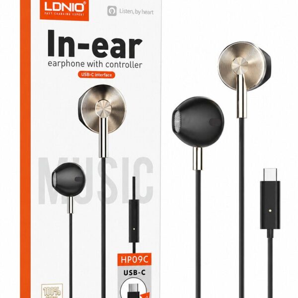 AURICULAR MANOS LIBRES LDNIO USB-C (HP09C)